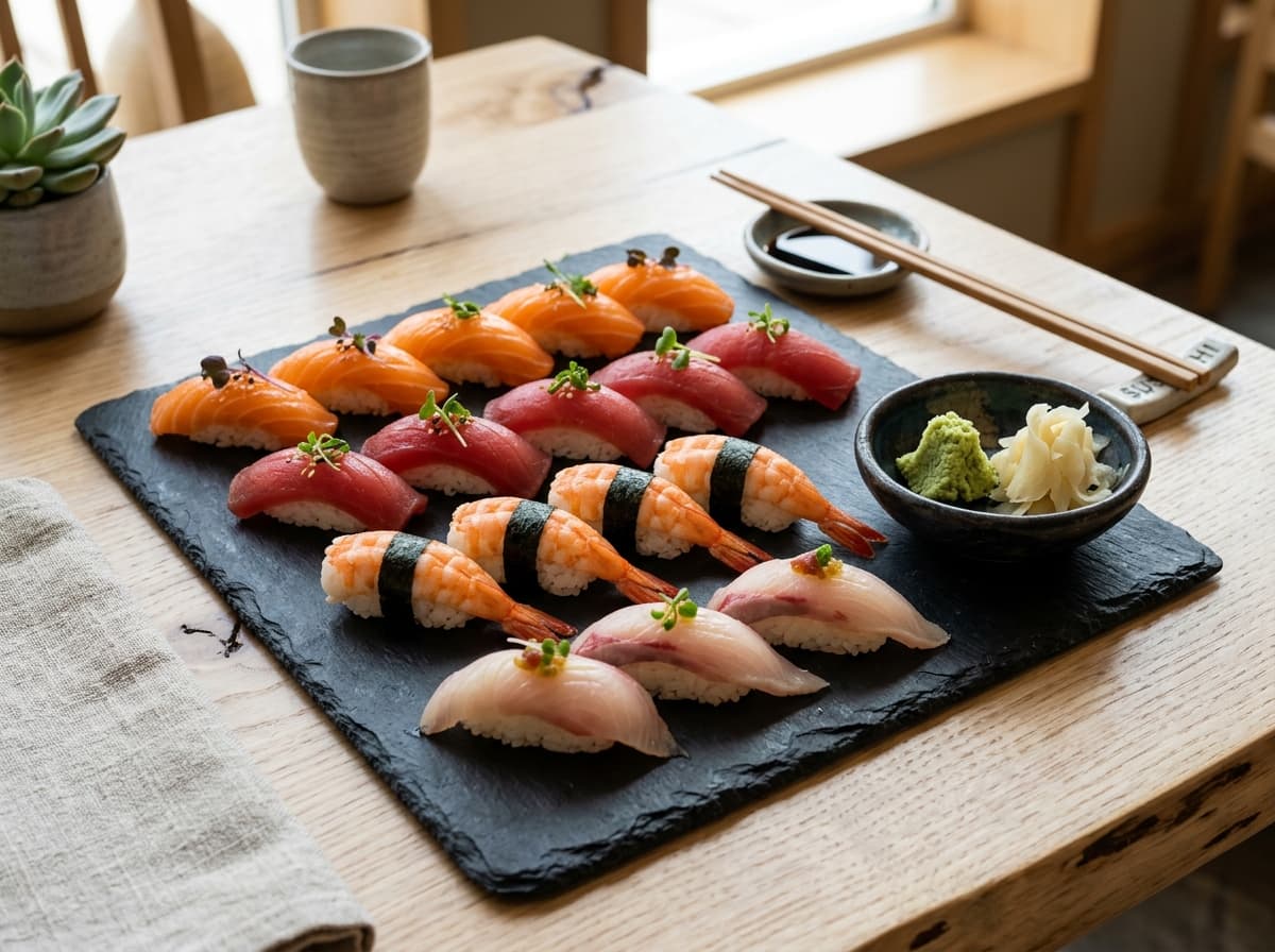 Assorted nigiri platter